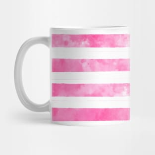 Pink Uneven Stripes Pattern Watercolor Abstract Cute  Girly Pretty Trendy Design Mug